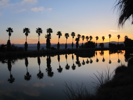 Sunrise at Zzyzx desert research base
